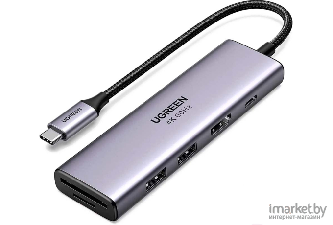 USB-хаб Ugreen CM511 Space Gray (60383)