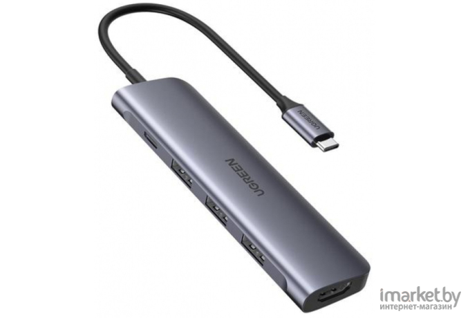 USB-хаб Ugreen CM136 Space Gray (80132)