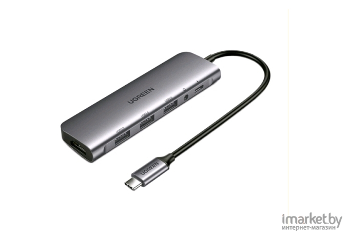 USB-хаб Ugreen CM136 Space Gray (80132)