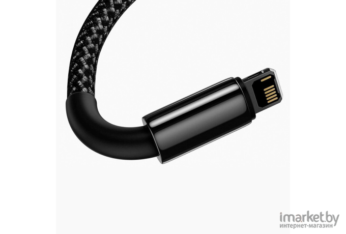 Кабель Baseus CALWJ-01 Tungsten Gold Fast Charging Data Cable USB to Lightning 2.4A 1m Black