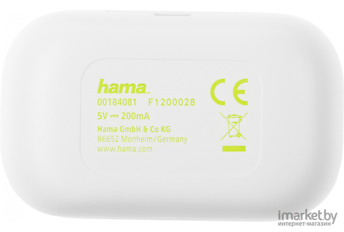Наушники Hama Spirit Chop белый/зеленый [00184081]