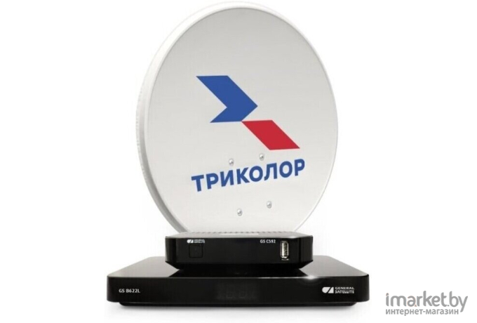 Комплект спутникового телевидения Триколор Ultra HD GS B622L/С592 черный [046/91/00053520]