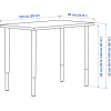 Стол письменный Ikea Линнмон / Олов белый/черный [394.161.97]