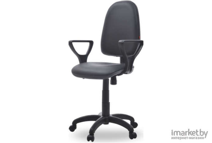 Офисное кресло Фабрикант Престиж+ Кожа иск., PV, 1 г/п 140, О, PL 600, гольф, ролик черный