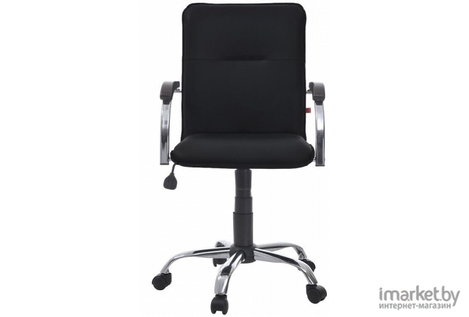 Офисное кресло Фабрикант Самба G (Кожа иск., DO, №350 (черный) , ТГ, Альфа(600)CH, подл. Самба CH, Орех (1031), ролик
