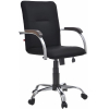 Офисное кресло Фабрикант Самба G (Кожа иск., DO, №350 (черный) , ТГ, Альфа(600)CH, подл. Самба CH, Орех (1031), ролик