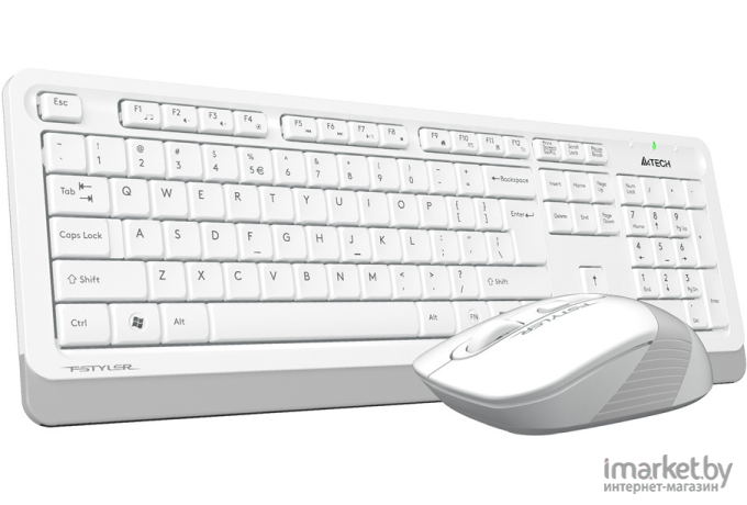 Набор периферии A4Tech Клавиатура + мышь A4 Fstyler FG1010 белый/серый [FG1010]