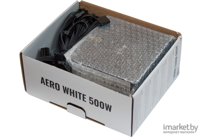 Блок питания AeroCool Блок питания Aeroсool AERO WHITE 500W (80+ White, 500W, APFC) [AERO WHITE]