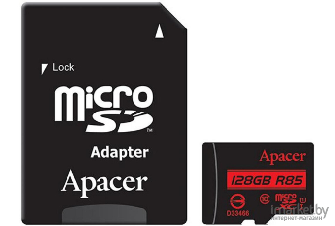 Карта памяти Apacer Карта памяти SDXC-micro 128Gb Apacer AP128GMCSX10U5-R [AP128GMCSX10U5-R]