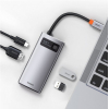 USB-хаб Baseus CAHUB-CY0G Metal Gleam Series 4-in-1 Multifunctional HUB Docking Station Type-C to USB2.0+USB3.0+HDMI+Type-C Gray (Baseus Metal Gleam Series 4-in-1 Multifunctional Type-C HUB Docking Station U2.0+U3.0+HDMI+C Gray (CAHUB-CY0G))