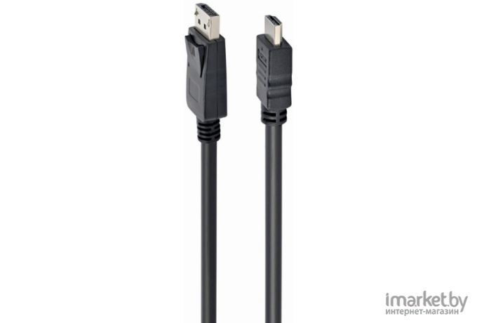  Cablexpert Кабель Cablexpert DisplayPort->HDMI CC-DP-HDMI-7.5M 7.5м, 20M/19M черный [C-DP-HDMI-7.5M]