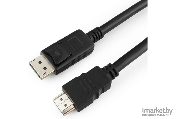  Cablexpert Кабель Cablexpert DisplayPort->HDMI CC-DP-HDMI-7.5M 7.5м, 20M/19M черный [C-DP-HDMI-7.5M]