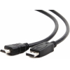  Cablexpert Кабель Cablexpert DisplayPort->HDMI CC-DP-HDMI-7.5M 7.5м, 20M/19M черный [C-DP-HDMI-7.5M]