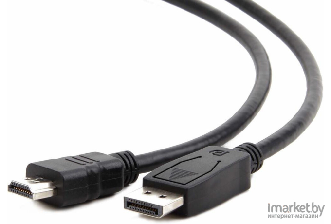  Cablexpert Кабель Cablexpert DisplayPort->HDMI CC-DP-HDMI-7.5M 7.5м, 20M/19M черный [C-DP-HDMI-7.5M]