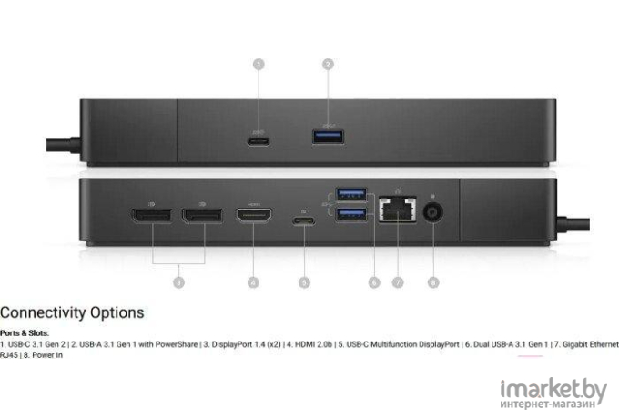 USB-хаб Dell Док-станция Dell WD19S 130W [210-AZBX]