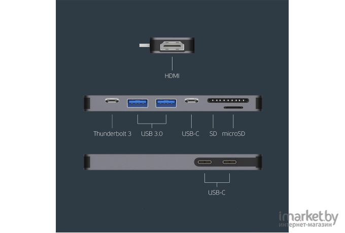 Стартовый провод Deppa Адаптер Deppa USB-C адаптер для Macbook золото (72219)