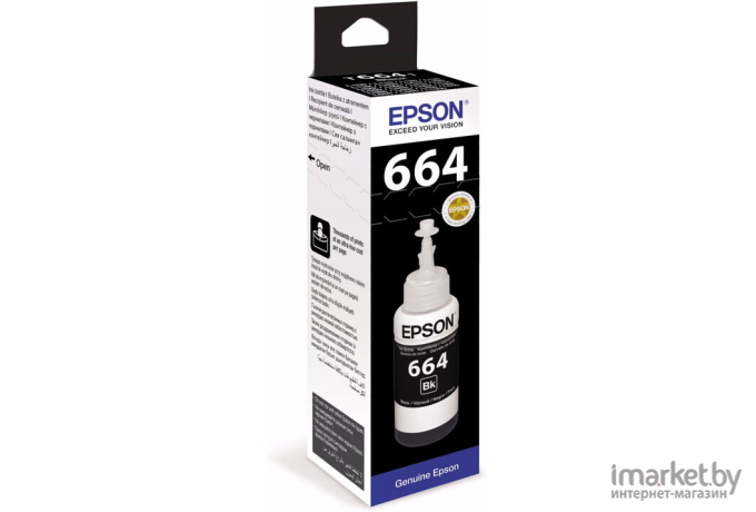 Контейнер Epson T6641 с черными чернилами 70мл [C13T66414A]