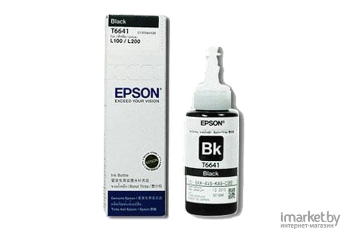 Контейнер Epson T6641 с черными чернилами 70мл [C13T66414A]