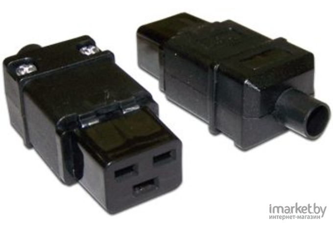 Сетевое комплектующее Lanmaster Вилка Lanmaster IEC 60320 C19 16A 250V разборная черная [LAN-IEC-320-C19]