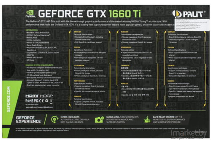 Видеокарта Palit GeForce GTX 1660 Ti Dual 6GB GDDR6 NE6166T018J9-1160C