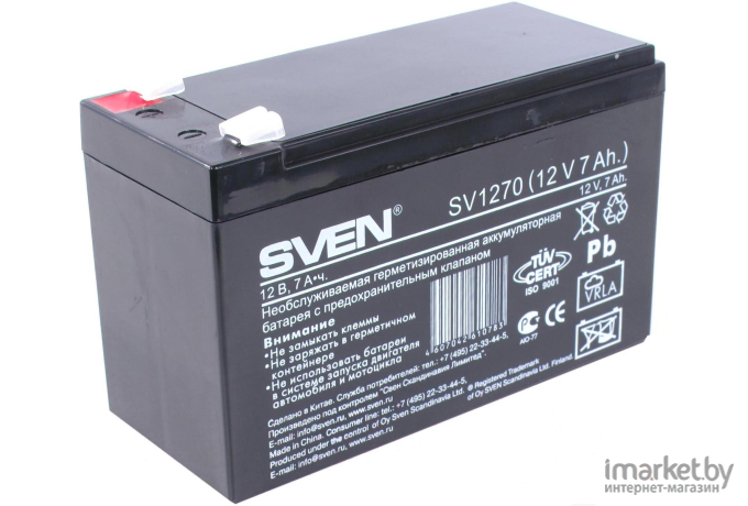  SVEN Аккумуляторная батарея для ИБП Sven SV 1270 (12V 7Ah), F2 [SV 1270]