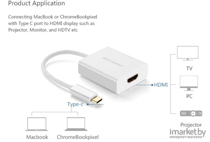 Адаптер Ugreen 40273 Type C - HDMI