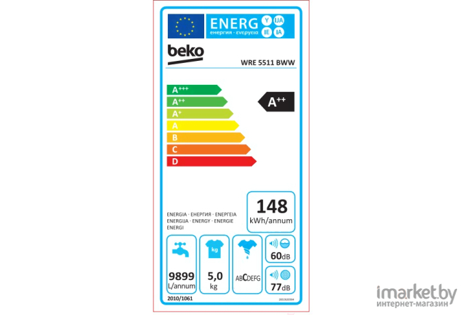  BEKO Стиральная машина BEKO WRE5512BWW [WRE5512BWW (BY)]