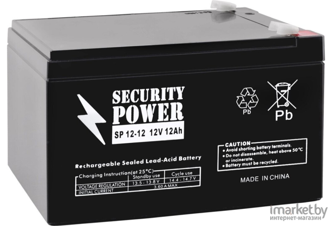 Аккумулятор для ИБП Security Power SP 12-12 F1 (12В/12 А·ч)