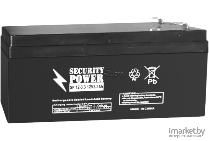Аккумулятор для ИБП Security Power SP 12-3.3 F1 (12В/3.3 А·ч)
