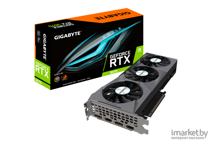 Видеокарта Gigabyte GeForce RTX 3070 Eagle 8GB GDDR6 rev. 2.0 (GV-N3070EAGLE-8GD 2.0)