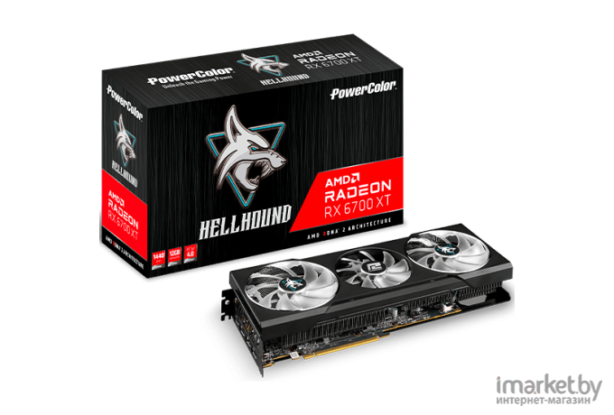 Видеокарта PowerColor Hellhound Radeon RX 6700 XT 12GB GDDR6 (AXRX 6700XT 12GBD6-3DHL)