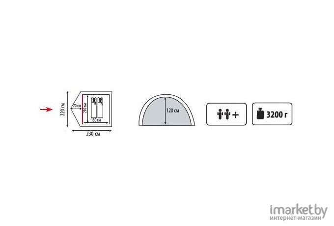 Треккинговая палатка Totem Tepee 4 (V2)