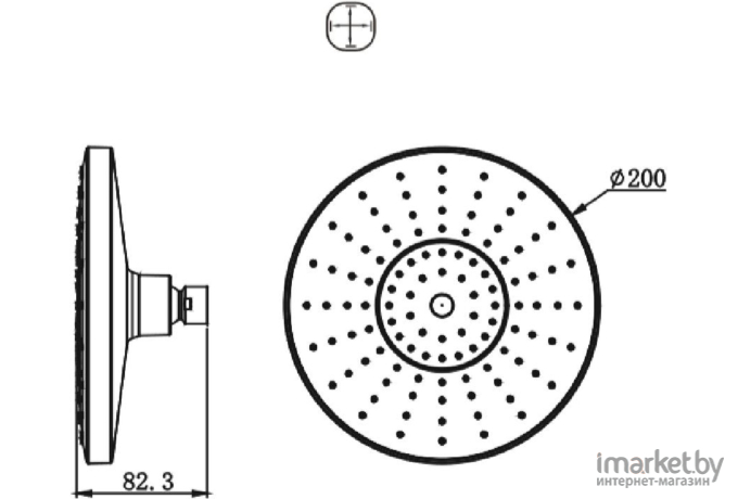 Верхний душ Bravat P70183CP-1-RUS