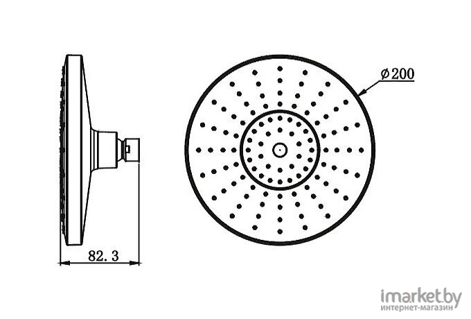 Верхний душ Bravat P70183CP-1-RUS