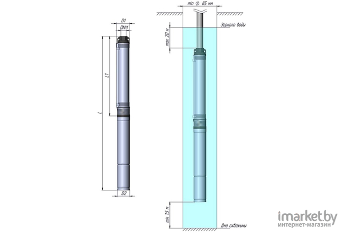 Скважинный насос Unipump Mini Eco 3