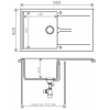 Кухонная мойка Polygran Gals-860 (черный 16)
