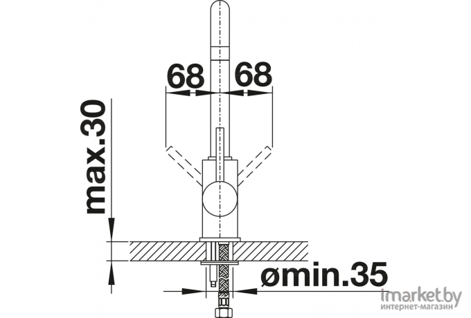 Смеситель Blanco Mili 525130 (серый беж)