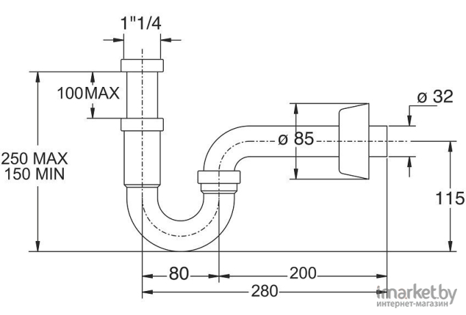 Сифон Bonomini 0220EC20K7