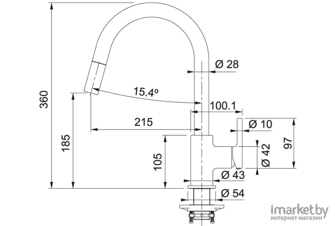 Смеситель Franke Lina 115.0626.082 (сахара)