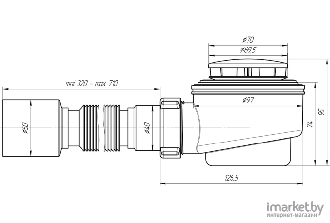 Сифон Ани Пласт E415C