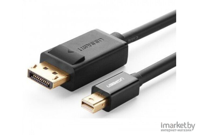Кабель UGREEN MD105-10433 Mini DisplayPort to DisplayPort Совместимость интерфейса Thunderbolt2 32AWG луженая медь Множественное внутреннее экранирование Двунаправлен