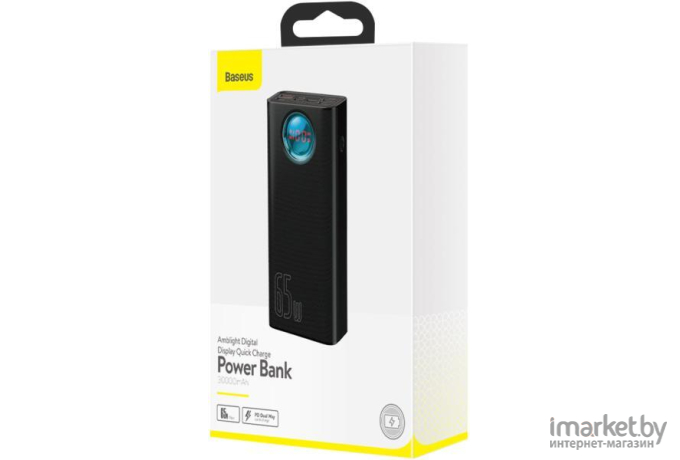 Внешний аккумулятор Baseus PPLG-A01 Amblight Digital Display Quick Charge Power Bank 30000mAh Black