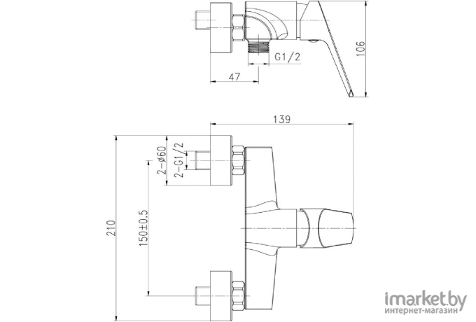 Смеситель Cersanit Flavis 63036