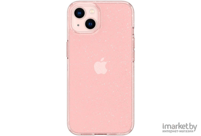 Чехол для iPhone 13 гелевый с блестками Spigen SGP Liquid Crystal Glitter прозрачный розовый