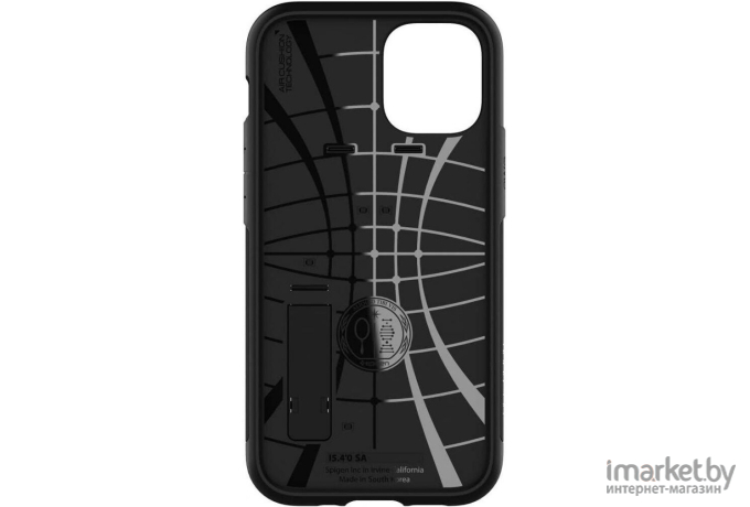 Чехол для iPhone 12 Mini гибридный тонкий Spigen Slim Armor черный