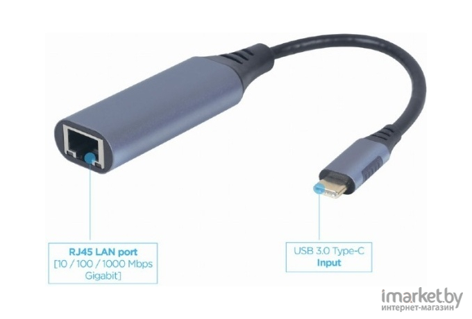 Адаптер-переходник USD to Ethernet Cablexpert A-USB3C-LAN-01