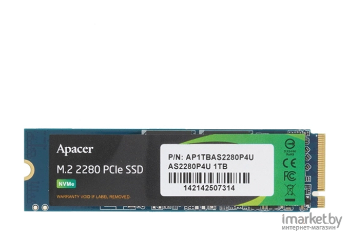 SSD диск Apacer AS2280P4U 1TB (AP1TBAS2280P4U-1)