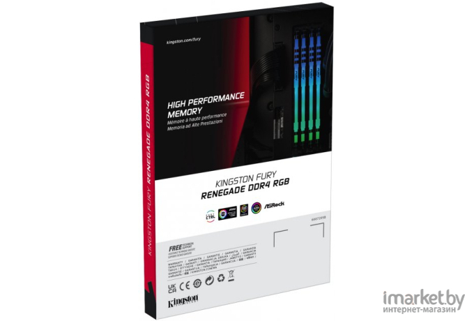 Оперативная память Kingston FURY Renegade RGB 2x8GB DDR4 PC4-34100 (KF442C19RBAK2/16)