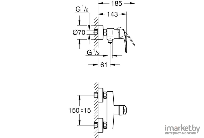 Смеситель Grohe Eurosmart 33555003