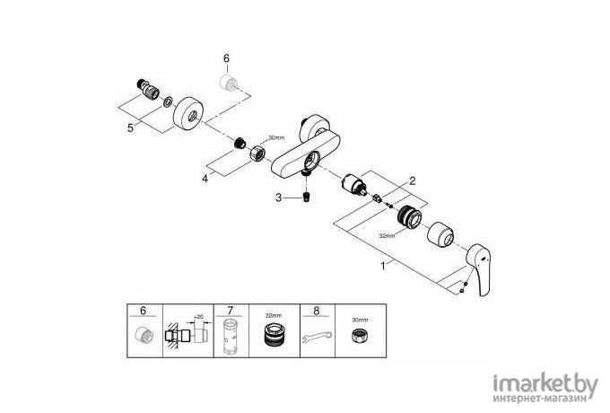 Смеситель Grohe Eurosmart 33555003